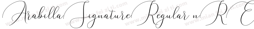 ArabillaSignatureRegular nREwR字体转换